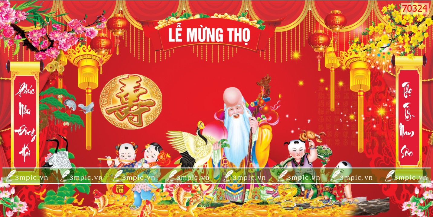 TRANH MỪNG THỌ 70324