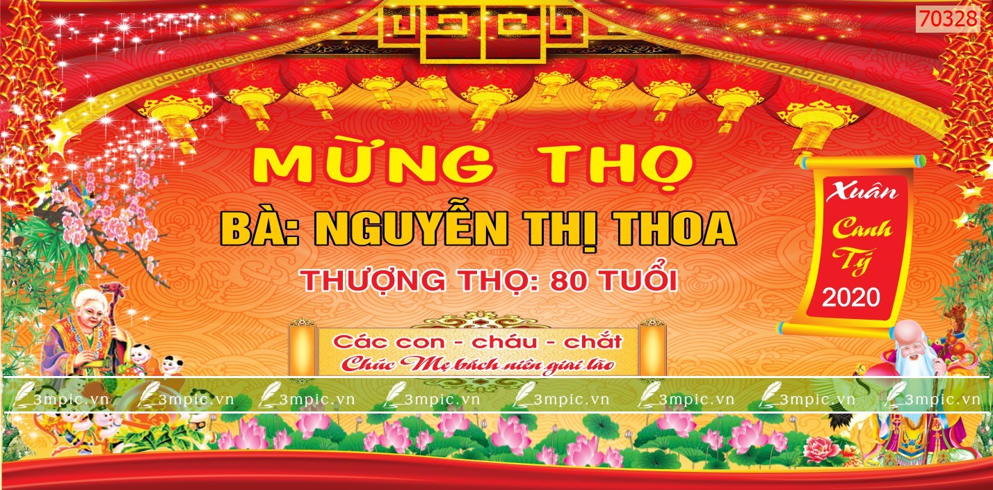 TRANH  MỪNG THỌ 70328