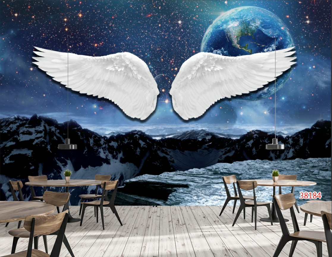 Top 50 mẫu tranh dán tường 3d đôi cánh thiên thần đẹp nhất