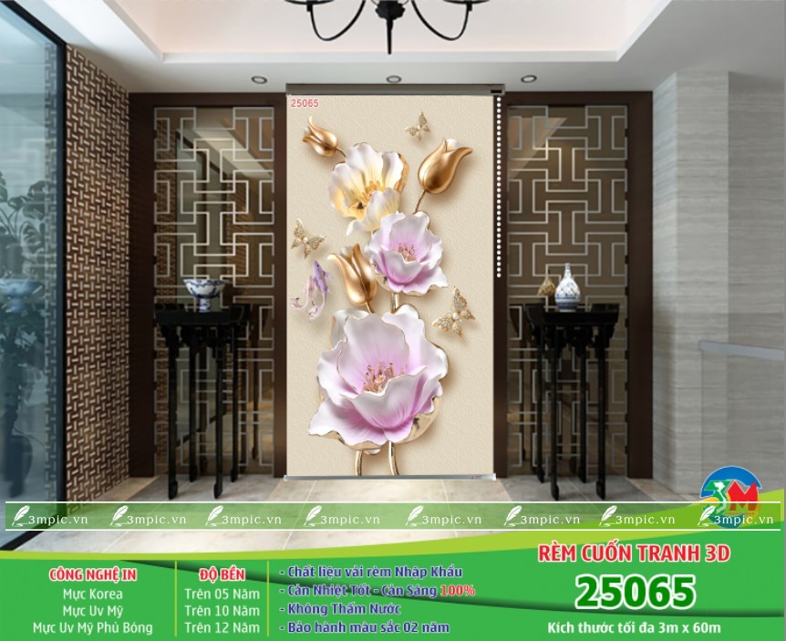 Rèm Cuốn Tranh Rèm Dọc 25065