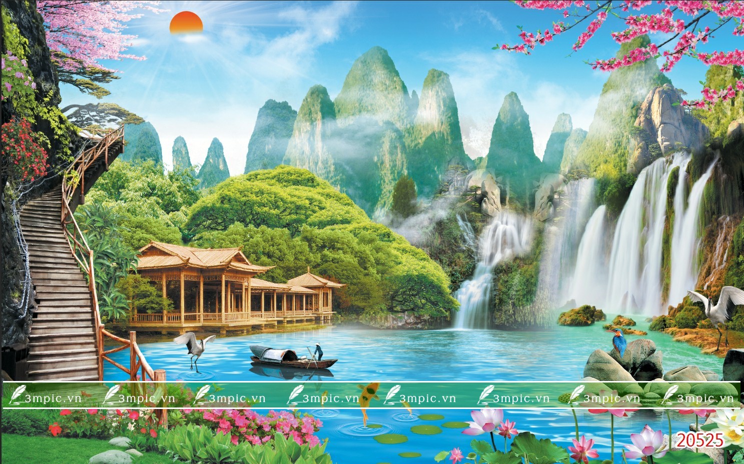 TRANH SƠN THỦY 3D 20525