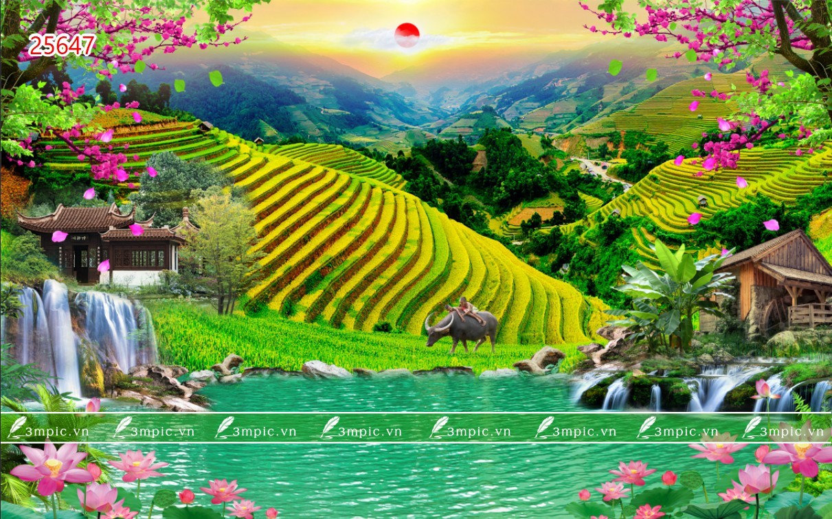 Tranh Sơn Thủy 3D 25647