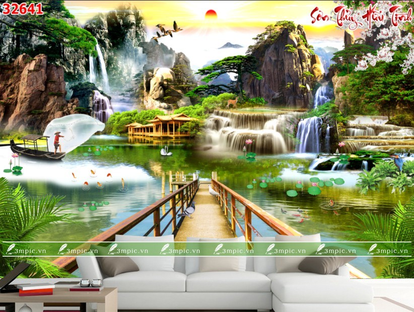 Tranh Sơn Thủy 3D 32641