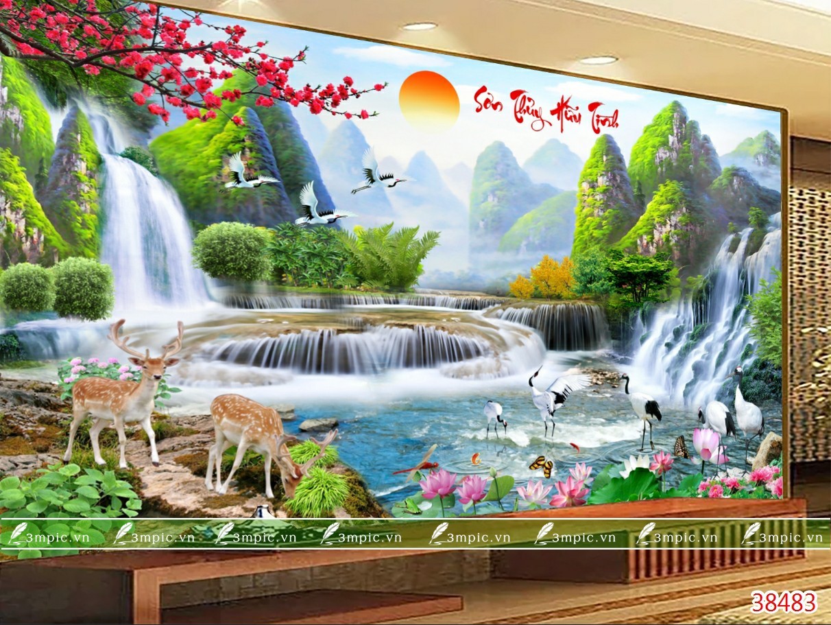 Tranh Sơn Thủy 3D 38483