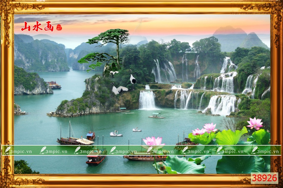 Tranh Sơn Thủy 3D 25498