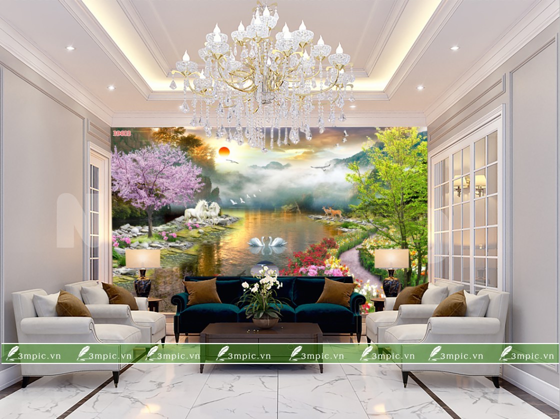 Tranh Sơn Thủy 3D 39603