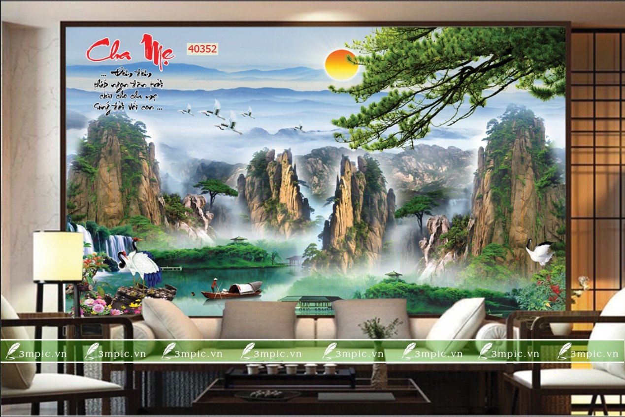 Tranh Sơn Thủy 3D 40352