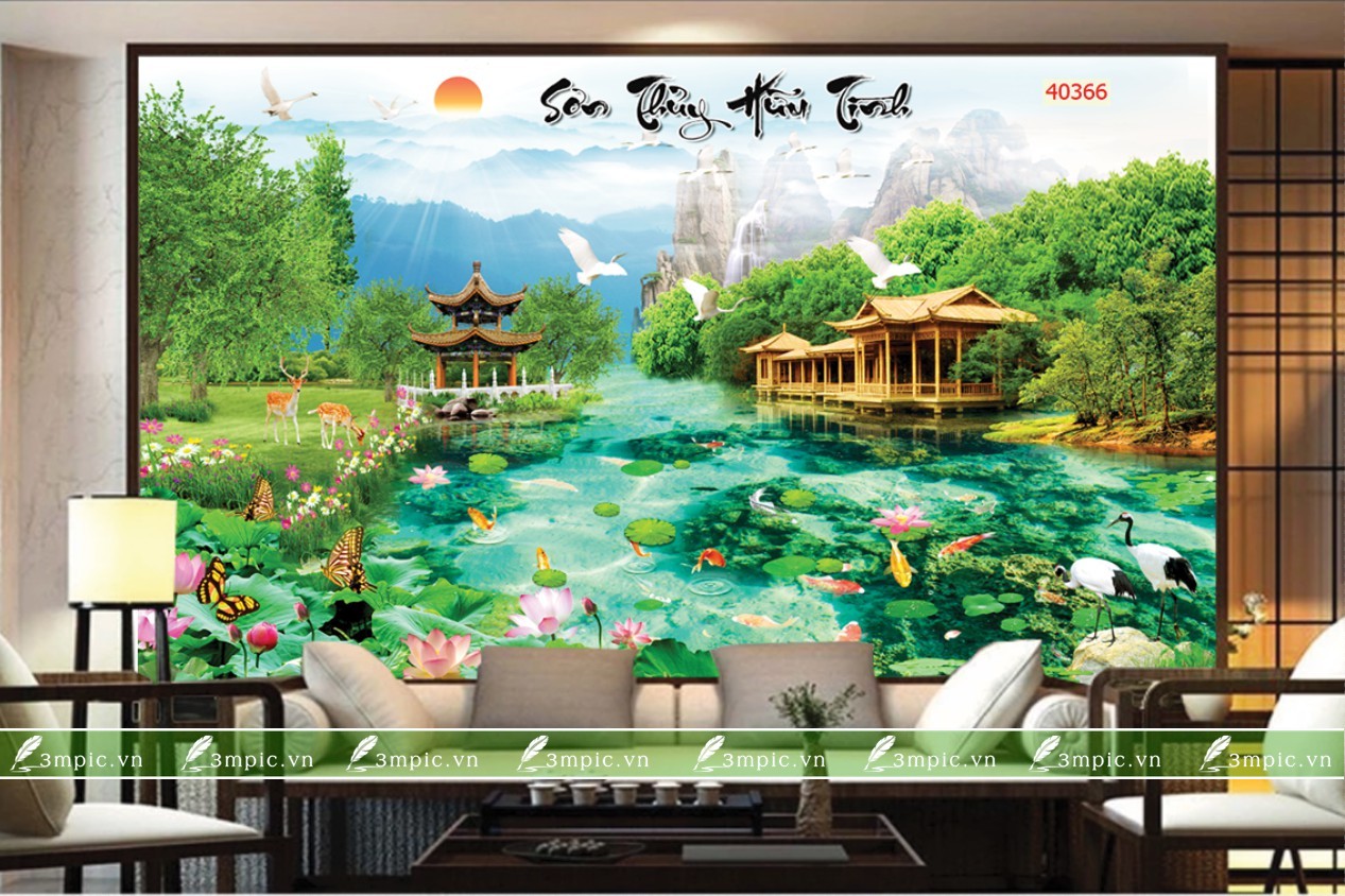 Tranh Sơn Thủy 3D 40366