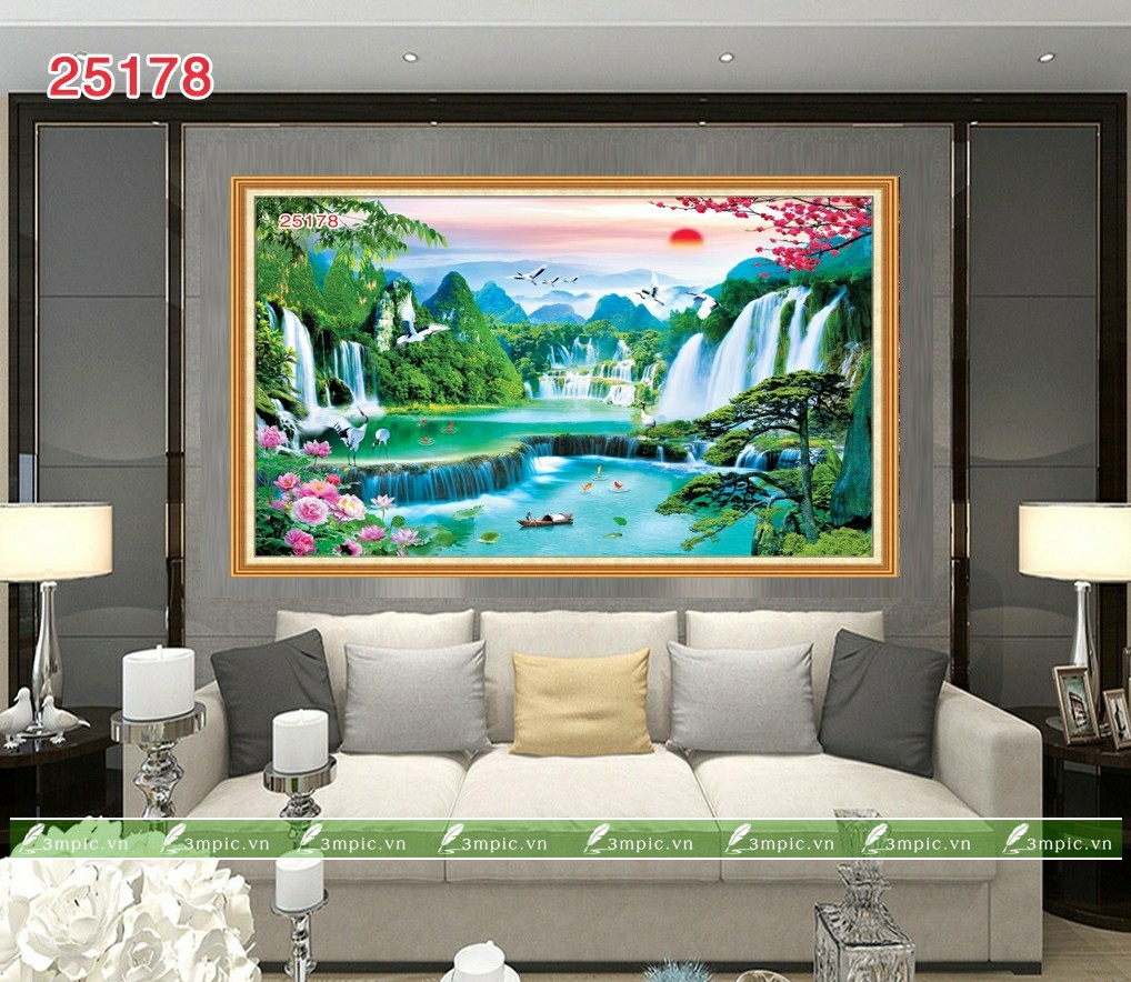 Tranh Sơn Thủy 3D 25178