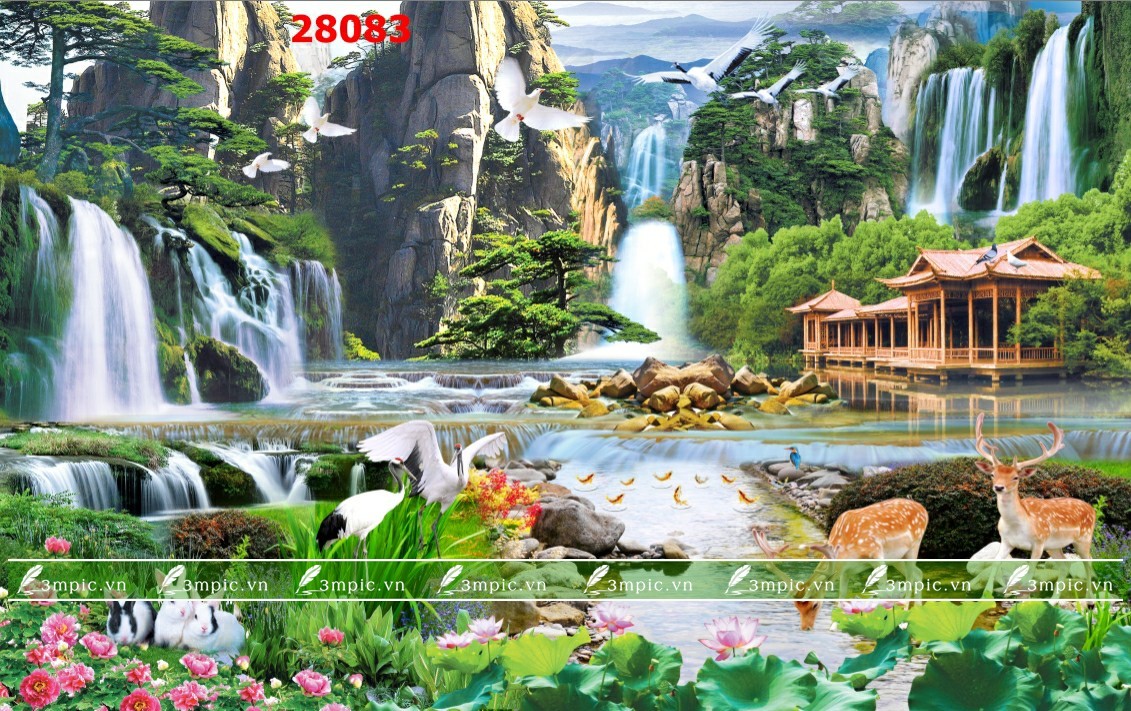 Tranh Sơn Thủy 3D 28083