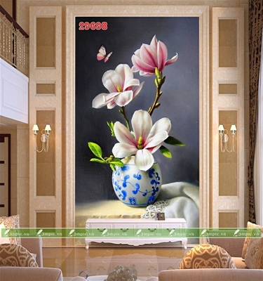 tranh dán tường 3D phòng khách; Tranh Bình Hoa; tranh Công Phượng 3D; tranh dán tường 3D; tranh dán tường 3D đẹp; bán file tranh cung cấp file tranh; 3mpic.vn