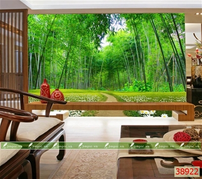 Tranh dán tường phong thủy 3D