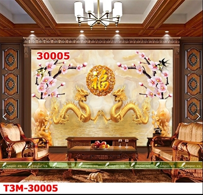 Tranh dán Tường 3D phòng khách; Tranh Ngọc 3D; Tranh dán Tường sơn thủy 3D; 3D; Tranh dán Tường 3D đẹp;  bán bán file tranh cung cấp file tranh;3mpic.vn