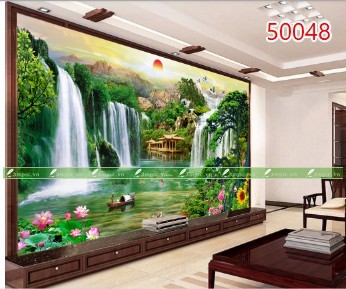 tranh dán tường 3D phòng khách; tranh dán tường sơn thủy 3D; tranh dán tường 3D; tranh dán tường 3D đẹp; bán file tranh cung cấp file tranh; 3mpic.vn